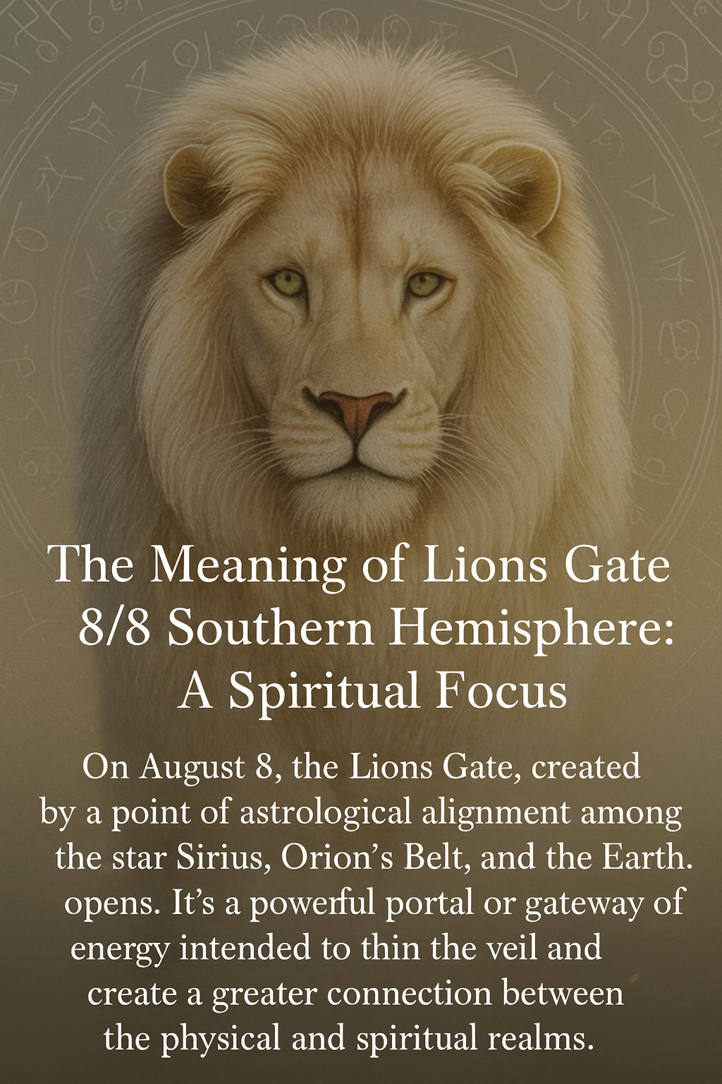 ✨ The Lions Gate Portal 8/8 – Southern Hemisphere Spiritual Focus ✨