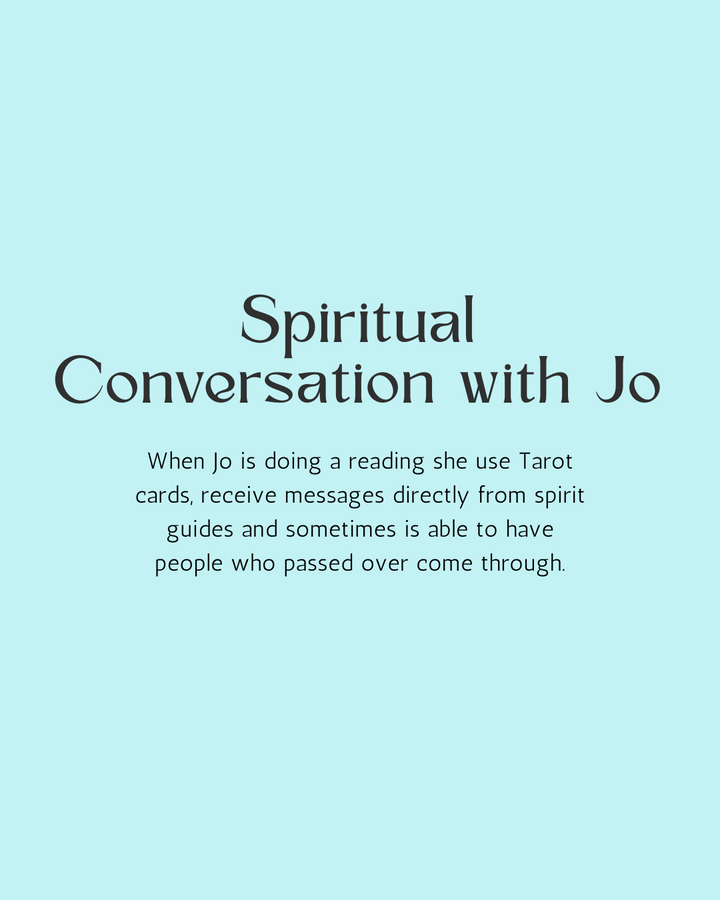 Spiritual Conversation - Medium 30 mins Joanne
