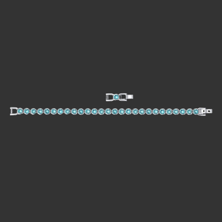 Tennis Bracelet with Swarovski Light Turquoise