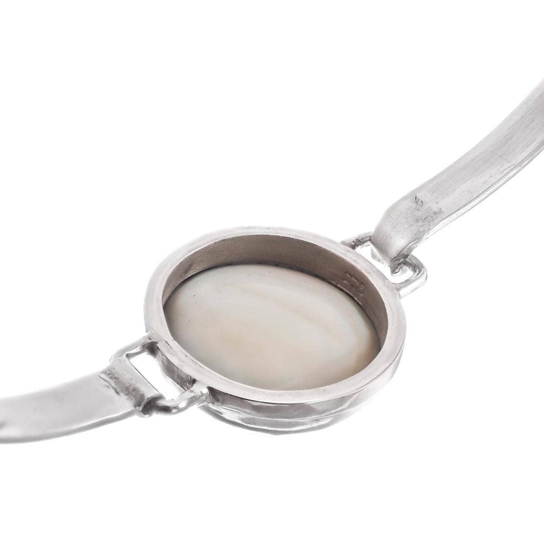 Opulent Blue Mabe' Pearl Sterling Silver Cuff Bracelet