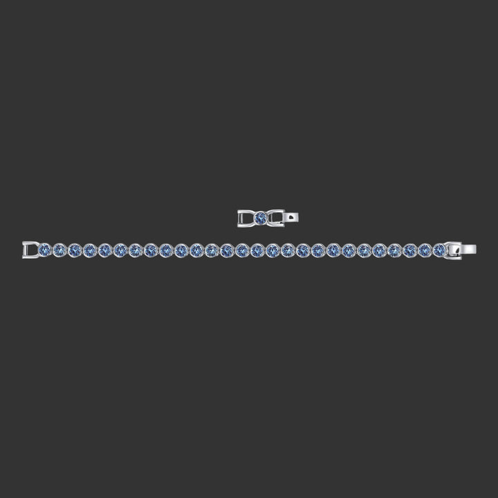 Tennis Bracelet with Swarovski Denim Blue