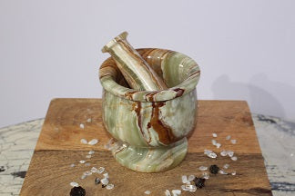 Banded Agate - Mortar & Pestle small